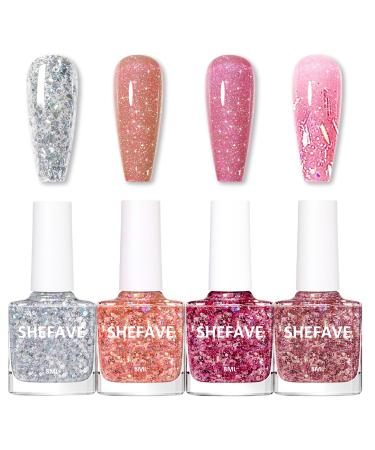 Shefave-Nail-Polish-Set-Glitter-Oil-Based