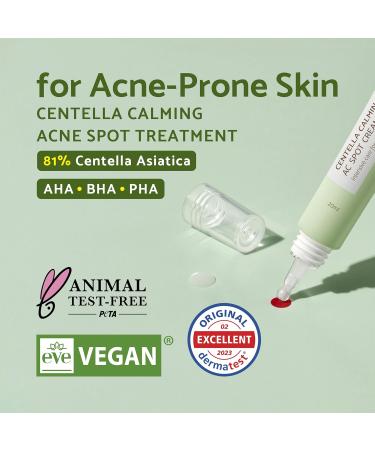 IUNIK 81% Centella Calming Gel Acne Spot Cream | Lightweight AHA BHA PHA Formula with Salicylic Acid & Niacinamide for Sensitive Skin | Effective Blemish Treatment for Adults & Teens - 0.67 Oz - Buy Online on SooperMarket.com