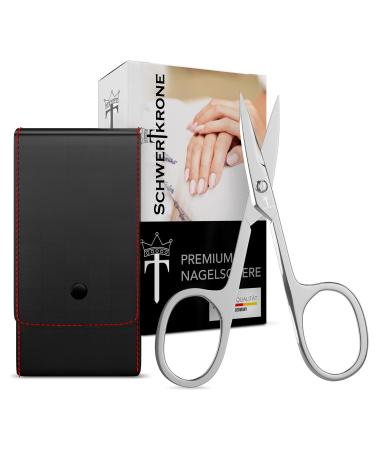 Schwertkrone nail scissors Made in Germany with case silver