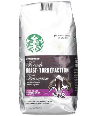 Starbucks French Roast Whole Bean Coffee, 40 Ounce French Roast 2.5 Pound (Pack of 1)