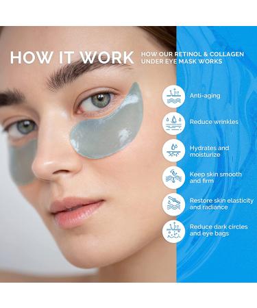 Enaskin Naturals 24K Gold Under Eye Patches for Puffy Eyes & Dark Circles - Under Eye Treatment for Women and Men - Reduce Wrinkles and Eye Bags (Blue) - Buy Online on SooperMarket.com