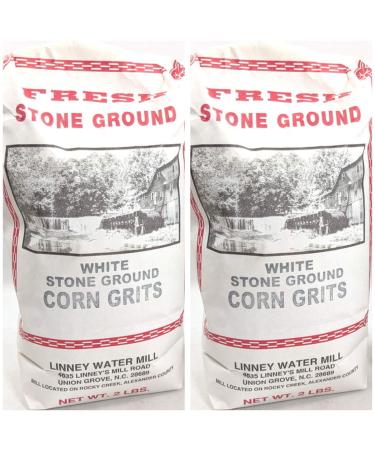 Linney's Mill Fresh White Stone Ground Corn Grits 2 - 2 lb .Bags Gluten-Free No Preservatives Since 1936