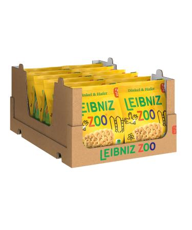 Leibniz Zoo Dinkel & Hafer 12 pack crispy cookies with animal motifs from the farm large packing as a stock or for sale (12 x 125 g) Dinkel & oats single