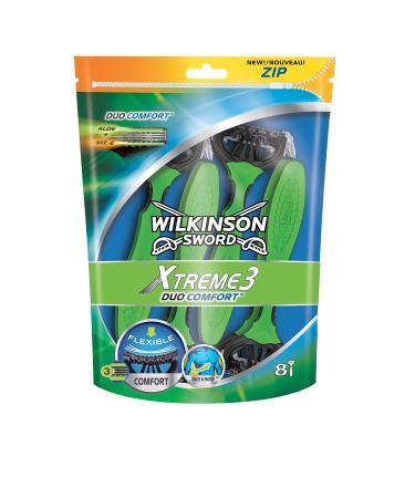 Wilkinson Xtreme 3 Duo comfort- disposable razor male pack of 8