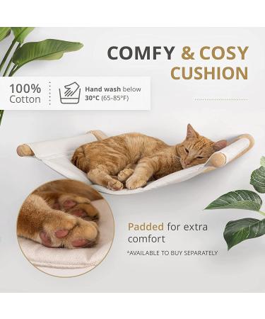 Ruby Road Cat Hammock Wall Mounted Shelf with Steps - Modern Cat Bed for Large Cats - Cat Furniture for Sleeping, Playing, Climbing, and Lounging - Buy Online on SooperMarket.com