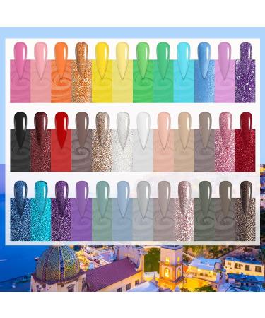 Saviland Acrylic Powder Set - 36 Colors with Nail Dehydrator and Non-acid PH Bond - Buy Online on SooperMarket.com
