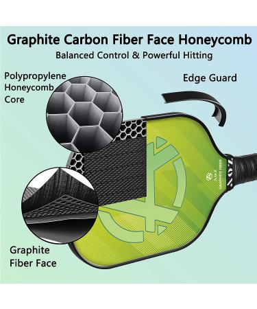 AOZINTL Graphite Pickleball Paddles Set of 4 with Honeycomb Core, Premium Comfort Grip, 6 Balls, Portable Bag - Men and Women's Pickleball Equipment - Buy Online on SooperMarket.com
