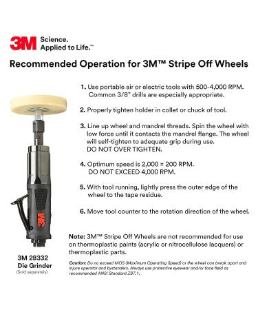Cubitron 3M Stripe Off Wheel Adhesive & Decal Remover - 4 x 5/8 - 07499 (Pack of 1) - Buy Online on SooperMarket.com