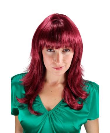 WIG ME UP - 1548-39 Wig purple-red layered twisted tips half long frayed bangs