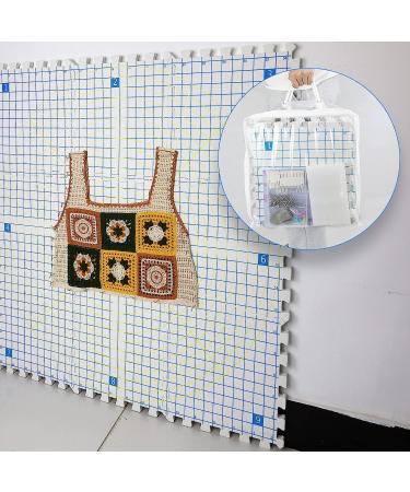 Blocking Mats for Knitting - Extra Thick Boards with Grids, 8PCS Knitting Blockers, 100 T-Pins, 20 Stitch Markers - Knitting Mats Kit - Buy Online on SooperMarket.com