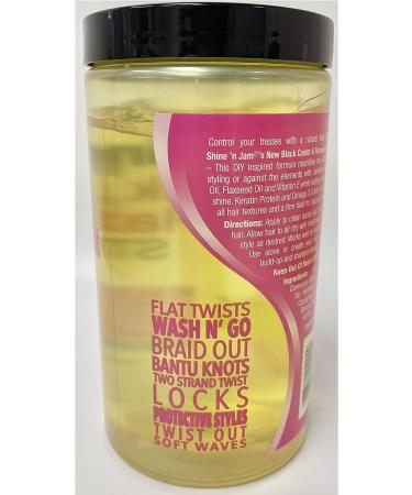 Ampro Shine 'n Jam Black Castor & Flaxseed Oil Styler 32 oz - Ultimate Hair Styling Solution - Buy Online on SooperMarket.com