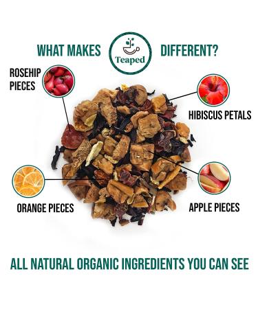 Organic Orange Pineapple Dream Loose Leaf Fruit Tea - 2oz Pouch Bag | Natural Flavors | Herbal Tea Blend - Buy Online on SooperMarket.com