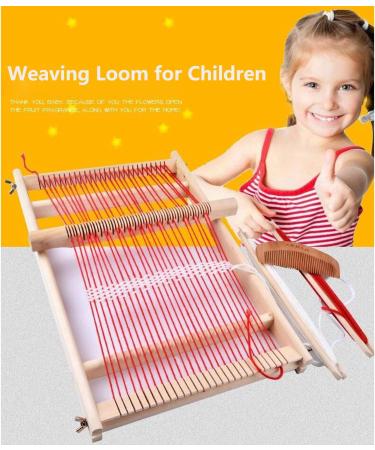 Mikimiqi Wooden Multi-Craft Weaving Loom - Large Frame for Kids' Handcrafting - 9.85x15.75x1.3 Inches - Buy Online on SooperMarket.com