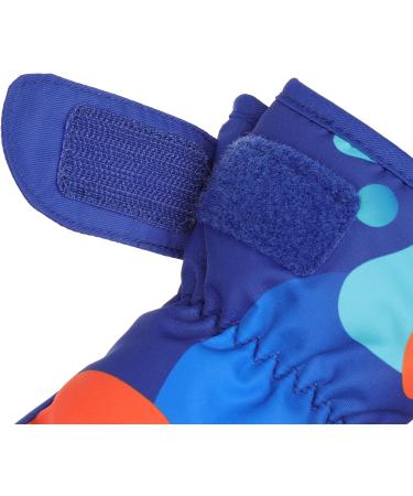 FAYHIJUN Waterproof Kids Mittens - Thermal Fleece Lined PU Palm Gloves for Boys Girls Age 7-9 - Ideal for Skiing, Snowboarding, Cycling - Blue - Buy Online on SooperMarket.com