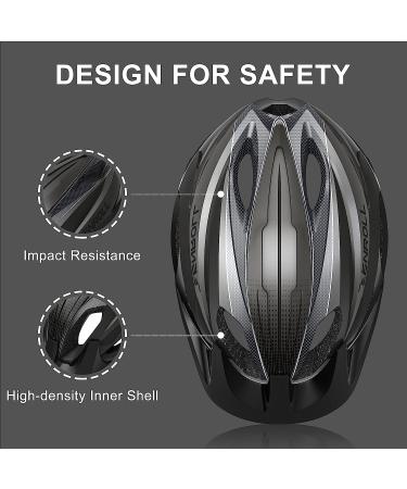 Zenroll Adult Bike Helmet with Detachable Visor - Stylish Lightweight Design for Men and Women Cycling - Large Black - Buy Online on SooperMarket.com