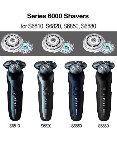 SH60/72 Replacement Heads for Philipss Norelco Shaver 6000 Series - Compatible with S6810, S6820, S6850, S6880/81 - Buy Online on SooperMarket.com