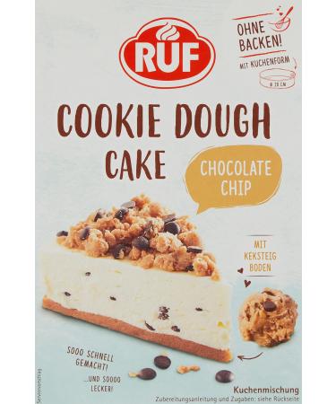 RUF Cookie Dough Cake without baking cake base made of cookie dough with cream cheese and chocolate chips including cake tin 1x325g