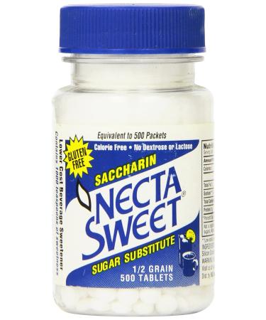Necta Sweet Sugar Substitute Tablets 1/2 Grain 500 Count Bottle