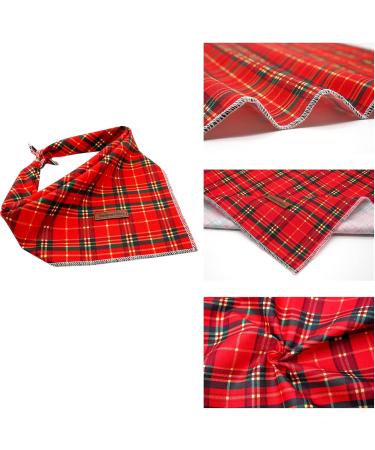 Shop Lionheart Glory Dog Haller Cotton Christmas Bib - Adjustable Red Plaid Neckerchief for Small Dogs | Packable Stylish & Comfortable - Buy Online on SooperMarket.com