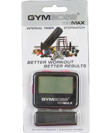 Gymboss Minimax Interval Timer & Stopwatch - Black-Pink | Perfect for Workouts International Shipping Available - Buy Online on SooperMarket.com