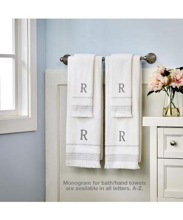 SKL Home Monogram Hand Towel Set - J, 16x26, White (2 Pack) - Buy Online on SooperMarket.com