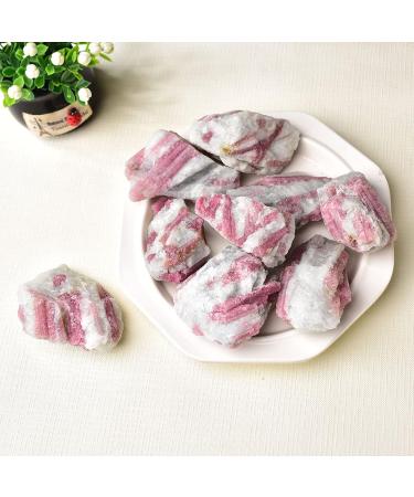 1pc Natural Pink Tourmaline Crystal Mineral Irregular Rough Stone Specimen Rock for Home Fish Tank Decoration Household (Color : Tourmaline 1pc Size : 25-45g) 25-45g Tourmaline 1pc - Buy Online on SooperMarket.com