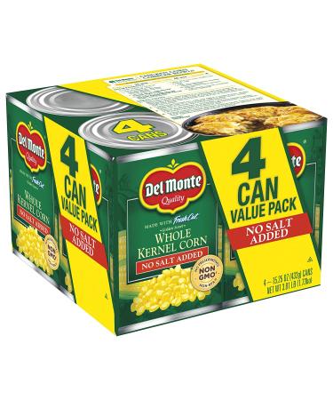 Del Monte Golden Sweet Whole Kernel Corn - No Added Salt - 15.25 oz Can - Buy Online on SooperMarket.com