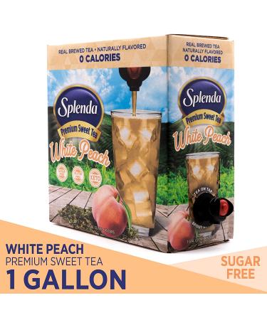 SPLENDA White Peach Green Tea On Tap - 128 Fl Oz Bag in Box Ready-to-Drink Liquid - Buy Online on SooperMarket.com