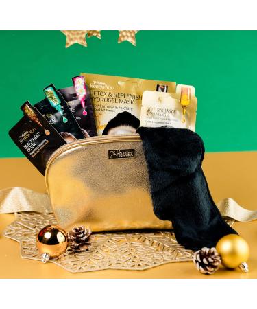 7th Heaven RenewYou Golden Luxury Skincare Gift Set - Contains a Variety of Face Masks to Cleanse and Hydrate Skin Gold Cosmetic Bag and Soft Cleansing Face Cloth - Buy Online on SooperMarket.com