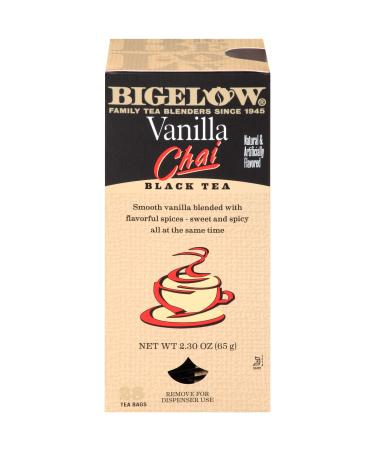 Bigelow Vanilla Chai Tea Bags 28-Count Box (Pack of 1) Black Tea Bags with Spices and Vanilla Flavor Rich in Antioxidants