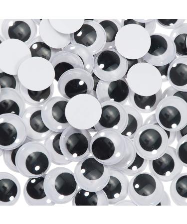 TOAOB 100pcs 30mm Black Wiggle Googly Eyes with Self Adhesive Round Plastic Sticker Eyes for DIY Arts Crafts Scrapbooking Decoration