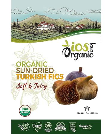 Organic Turkish Dried Figs | Purely Figs - USDA Certified, No Added Sugars or Preservatives | Non-GMO, Vegan & Kosher | 8oz - Buy Online on SooperMarket.com