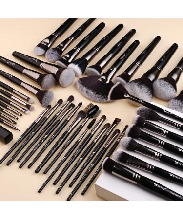 BEILI 40Pcs Professional Synthetic Makeup Brush Set for Foundation Blending Face Powder Blush Eye Shadows - Premium Kabuki Brushes Kit - Buy Online on SooperMarket.com