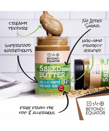 GoSupps.com - Beyond The Equator 5 Seed Butter Unsweetend 16 oz (454 g) - Buy Online on SooperMarket.com