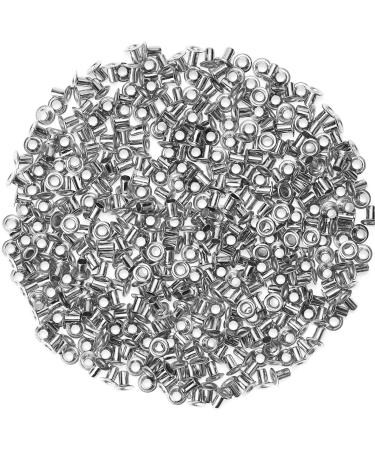200pcs 2MM Tiny Grommets Eyelets, Self-Backing Eyelets for Beads Crafting,Clothes, Leather, Canvas (2MM, Silver) 2MM Silver