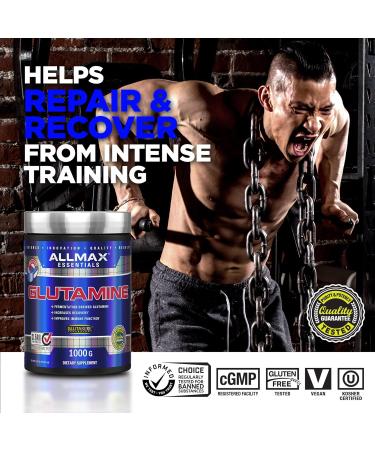 ALLMAX Nutrition - Glutamine Powder - 100% Pharmaceutical Grade - 400 Gram & BCAA 2:1:1-100% Pure Pharmaceutical Grade - Micronized Branched Chain Amino Acids - Gluten-Free 400 Gram - Buy Online on SooperMarket.com