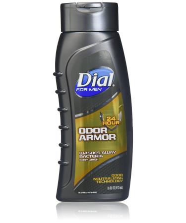 Dial Men's Odor Armor Body Wash 16 Fluid Ounces (Pack of 2)