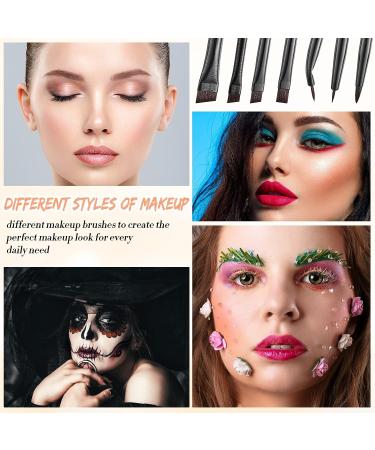 7-Piece Eyeliner Brushes Set for Precision Makeup Application | Gel & Liquid Eyeliner Brushes, Slanted Eyebrow Brush, Fine Bent Eyeliner Brush, Eyeshadow Brushes - Buy Online on SooperMarket.com