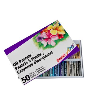 Pentel Oil Pastels 50/Pkg-Assorted Colors 1 Count (Pack of 50)