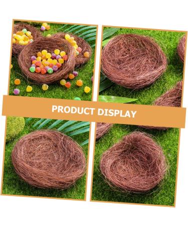 Unomor 12th Simulated Bird Nest - Decorative Easter Egg Nest for Outdoor & Tree Decoration | Mini Hemp Silk Birds 12x12cm Coffee - Buy Online on SooperMarket.com