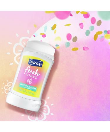 Suave Fresh Vibes Deodorant Stick Aluminum Free 48 Hour Deodorant Protection Awesome Blossom Dermatologist Tested Body Deodorant 1.2 oz - Buy Online on SooperMarket.com