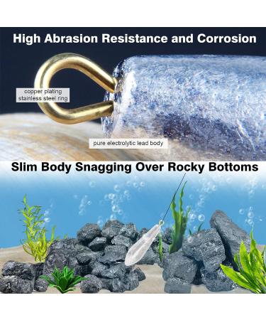 AMYSPORTS Drop Shot Fishing Weights Kit - Removable Lead Sinkers for Bass Casting - Size 1 (1oz.) - 10 pcs - Freshwater and Saltwater - Buy Online on SooperMarket.com