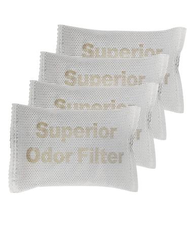 Replacement for Odor Filters, Absorbs Trash Odors, DustBins Deodorizer Activated Charcoal Odor Filters, Compatible with iTouchless Trash Cans 8 Gallon and Larger - 4 Pack