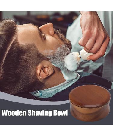 Premium Wooden Shaving Soap Bowl - 4.5x2.2 Inch with Lid | Ideal for Easy Lather & Wet Shaving | Perfect Gift for Men - Buy Online on SooperMarket.com