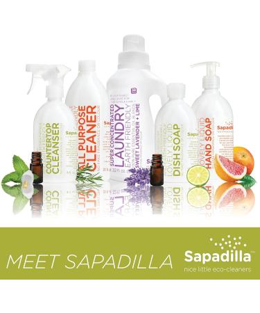 Sapadilla Dish Soap Rosemary Peppermint - 16 Fl Oz | Eco-Friendly Vegan & Biodegradable - Buy Online on SooperMarket.com