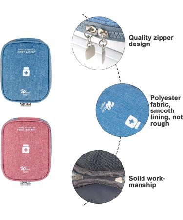 Rnhdly 2-Piece Travel Pharmacy Bag | Waterproof Mini First Aid Bag for Medication Emergency Essentials | Portable & Compact for Office Travel & Camping - Buy Online on SooperMarket.com