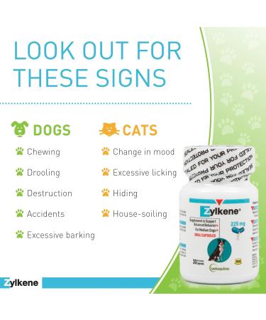 Vetoquinol Zylk ne 225mg - 30 Capsules for Pet Calm & Relaxation | Buy Internationally - Buy Online on SooperMarket.com