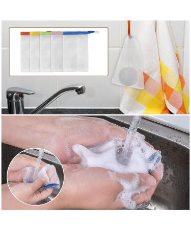 WLLHYF 10 Pcs Exfoliating Mesh Soap Bag - Facial Cleanser Foaming Net - Nylon Face Cleansing Nets with Drawstring - Bath Shower Essential - Buy Online on SooperMarket.com
