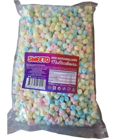 Roch Sweets Sweeto Mini Multicolour Marshmallows 1kg - HALAL Certified - Buy Online on SooperMarket.com