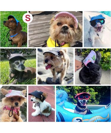 Pawaboo Adjustable Dog Baseball Cap XL Blue - Sun Protection Outdoor Sport Hat for Small Dogs with Ear Holes - Buy Online on SooperMarket.com